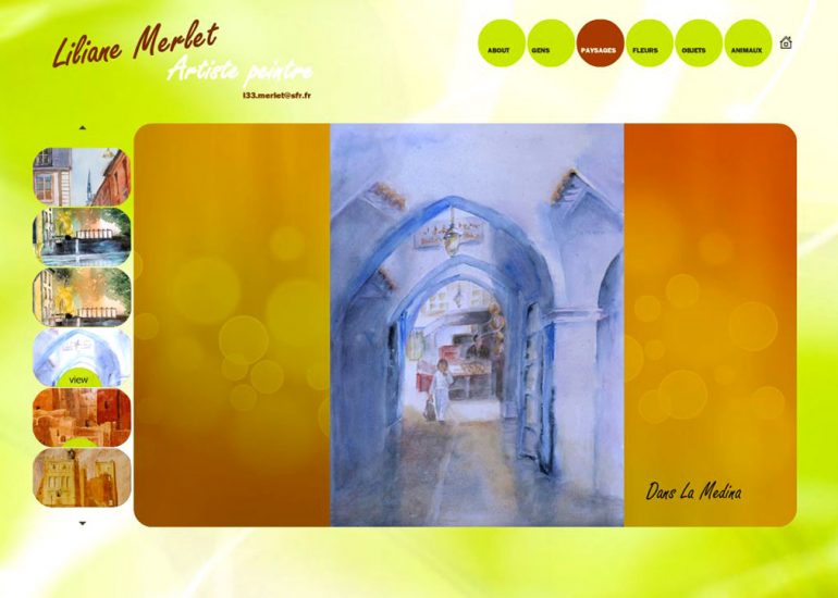 Liliane Aquarelle - Création site internet - Côte d'Azur