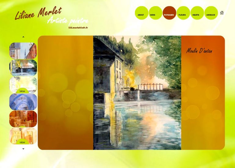 Liliane Aquarelle - Création site internet - Côte d'Azur