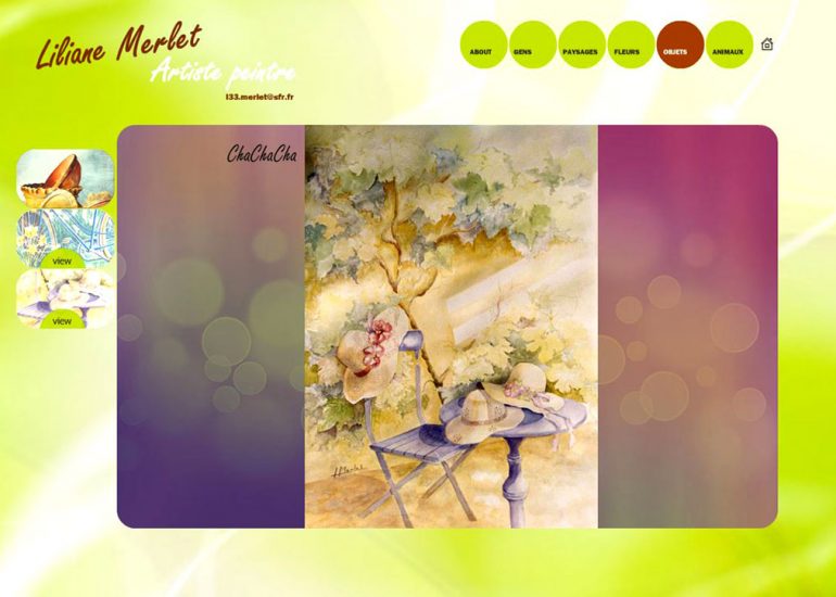 Liliane Aquarelle - Création site internet - Côte d'Azur