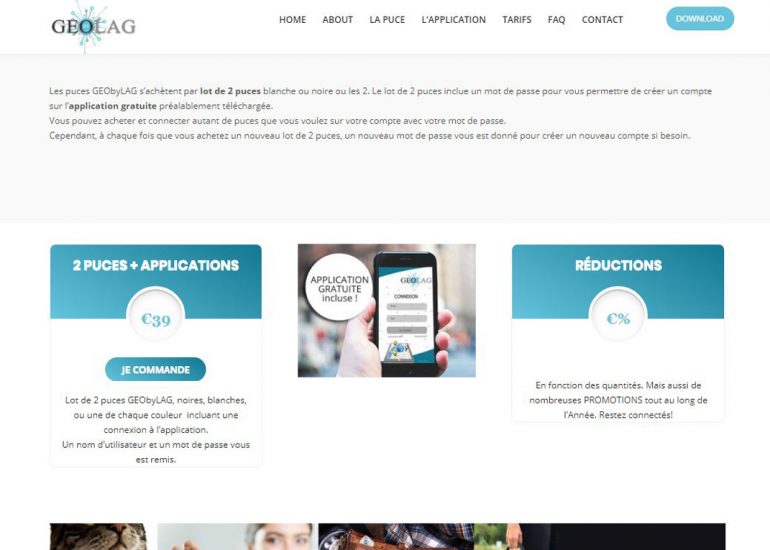 Site Projet Etudes GEObyLAG- Création de site internet