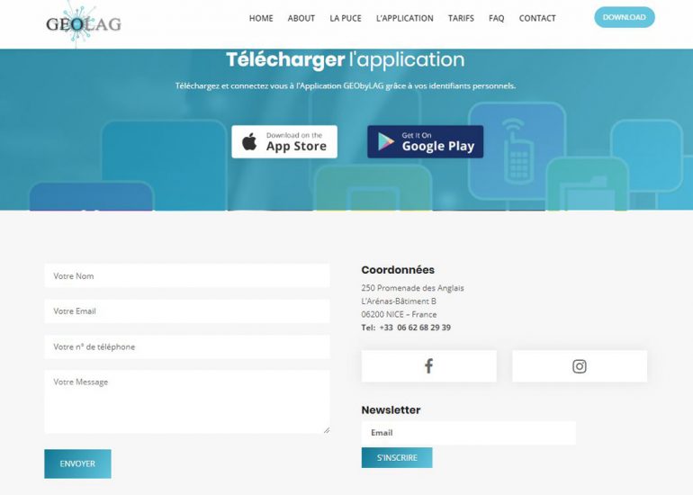 Site Projet Etudes GEObyLAG- Création de site internet