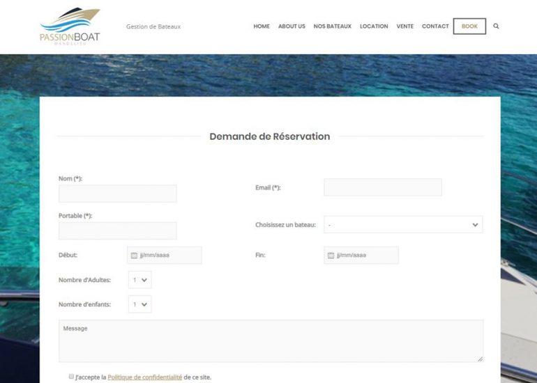 Création de sites internet - PassionBoat Mandelieu