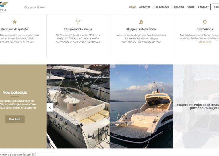 Création de sites internet - PassionBoat Mandelieu