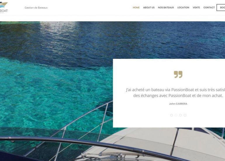 Création de sites internet - PassionBoat Mandelieu