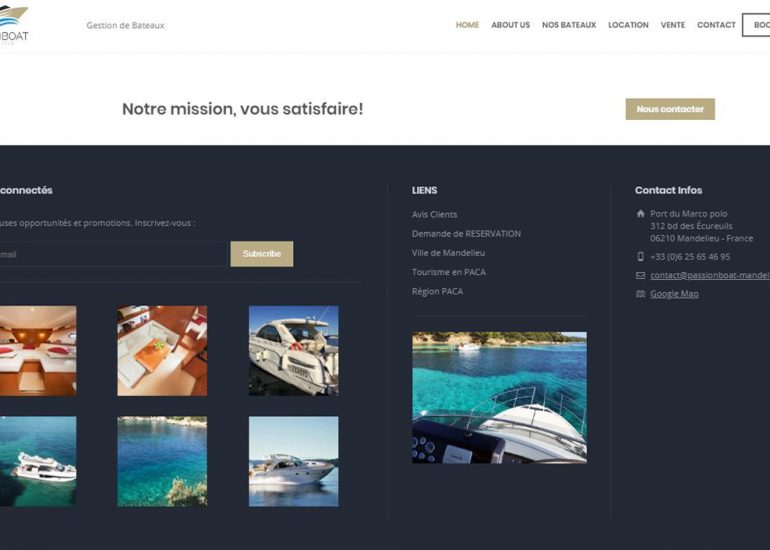 Création de sites internet - PassionBoat Mandelieu