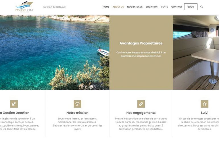 Création de sites internet - PassionBoat Mandelieu