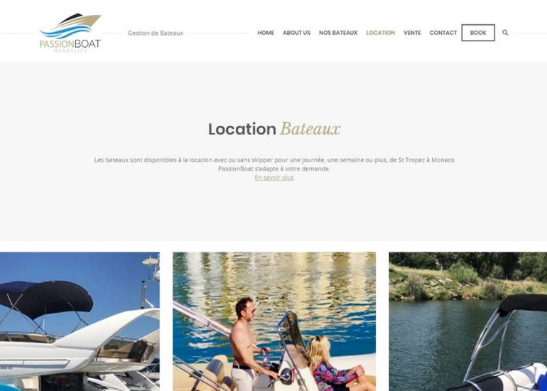 Création de sites internet - PassionBoat Mandelieu