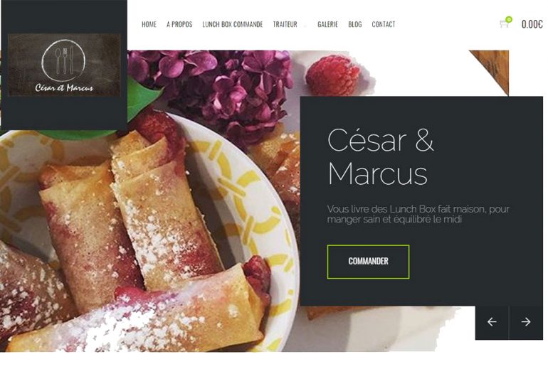 Création de site internet. Boutique en ligne César et Marcus