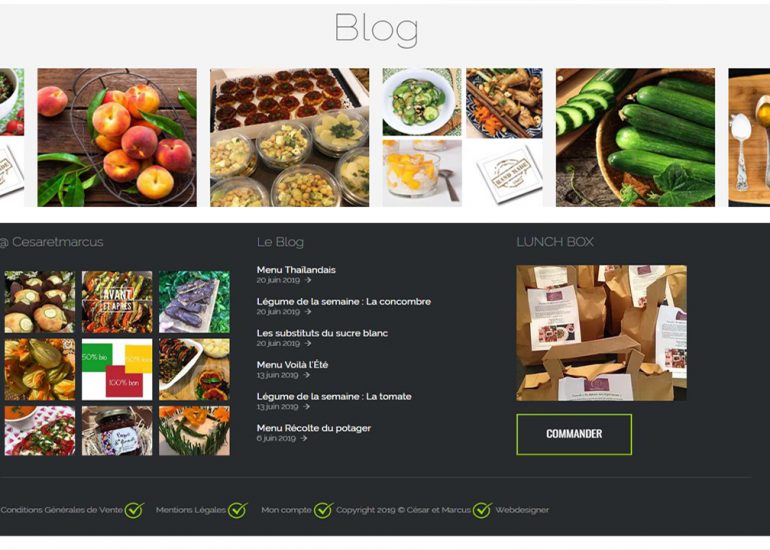 Création de site internet. Boutique en ligne César et Marcus