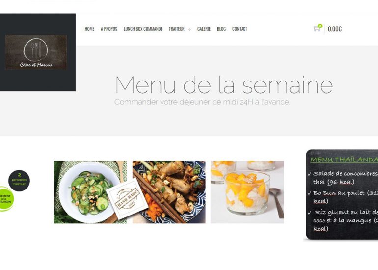 Création de site internet. Boutique en ligne César et Marcus