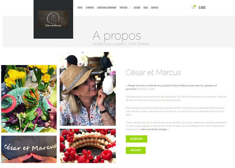 Création de site internet. Boutique en ligne César et Marcus