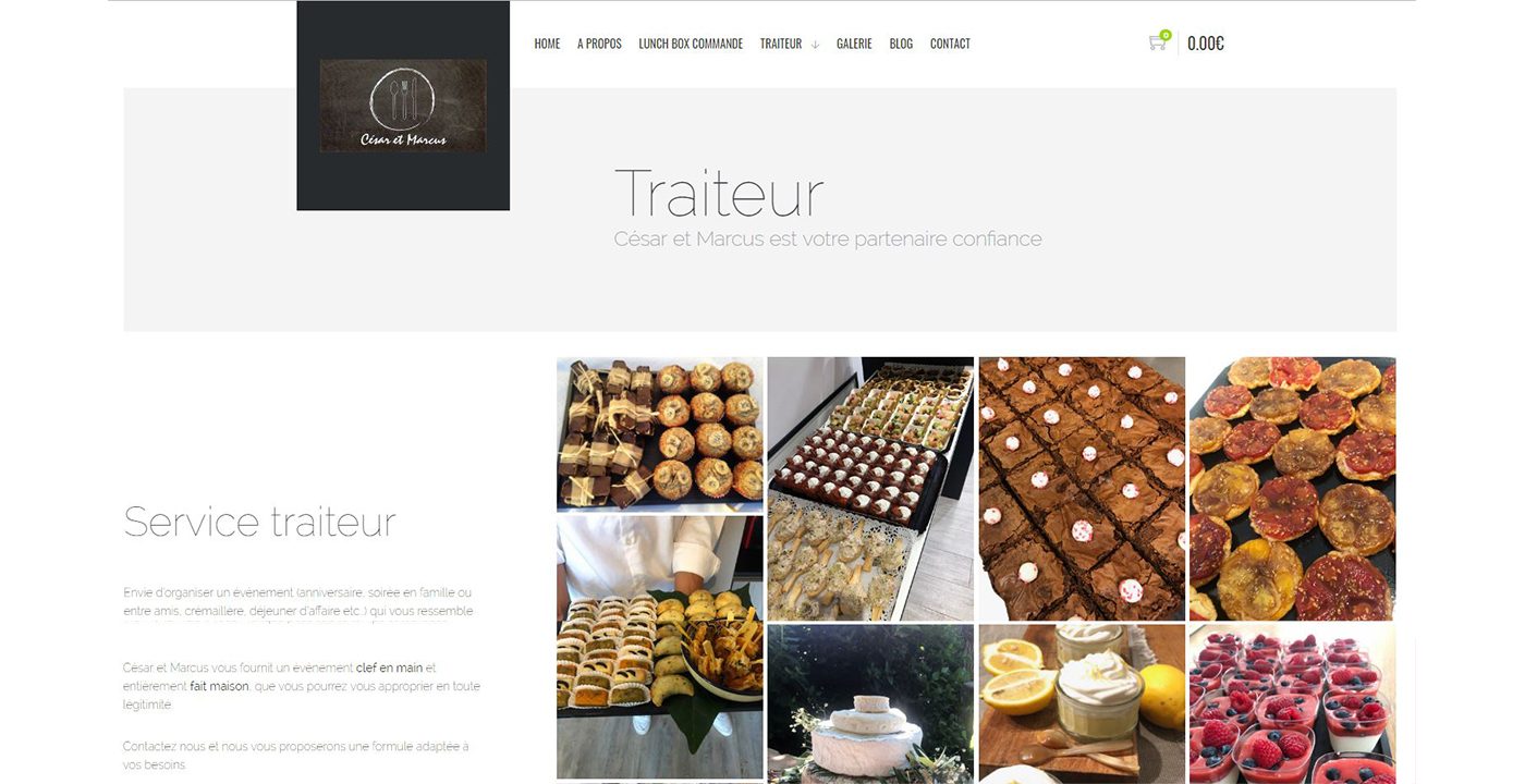 Création de site internet. Boutique en ligne César et Marcus