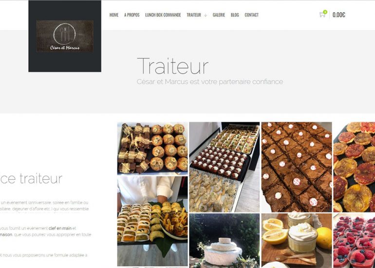 Création de site internet. Boutique en ligne César et Marcus