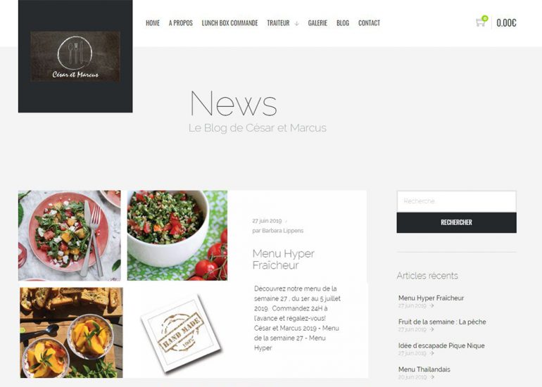 Création de site internet. Boutique en ligne César et Marcus