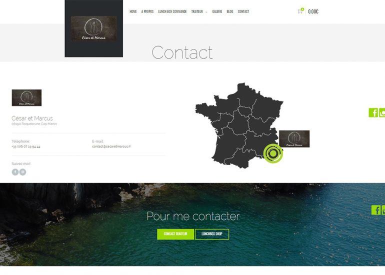 Création de site internet. Boutique en ligne César et Marcus