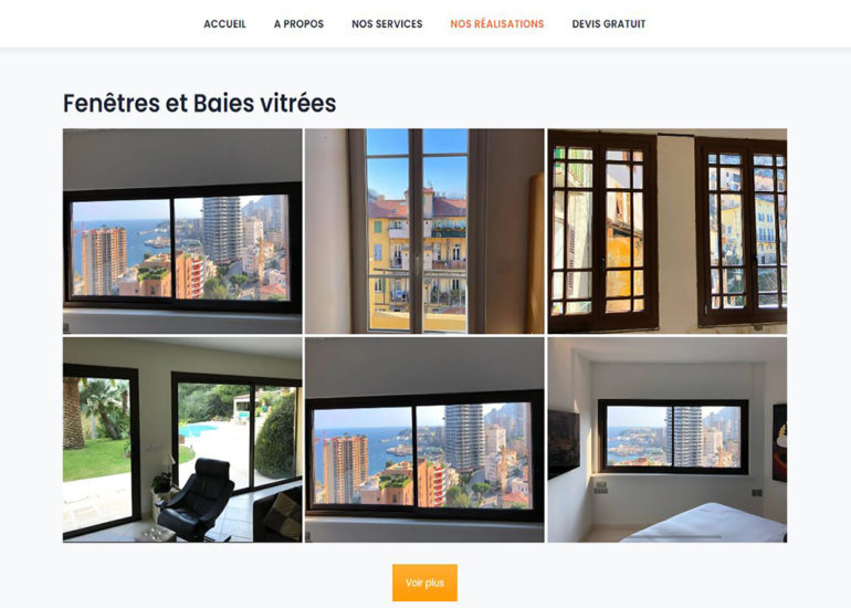 Création site internet de MRI Fermetures responsive design. Charte graphique et logo