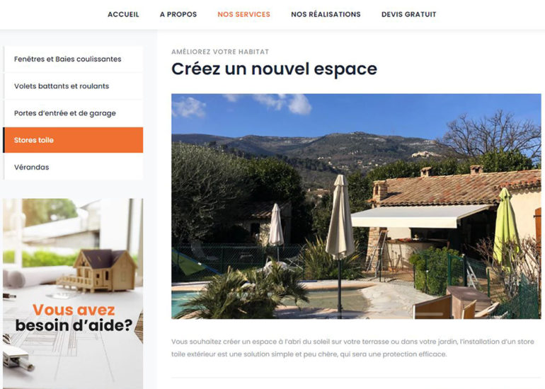 Création site internet de MRI Fermetures responsive design. Charte graphique et logo