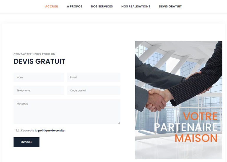 Création site internet de MRI Fermetures responsive design. Charte graphique et logo