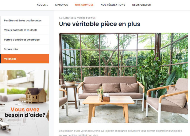 Création site internet de MRI Fermetures responsive design. Charte graphique et logo