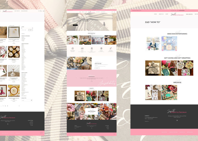 Création site e-commerce Etiquette & Decorum Shop
