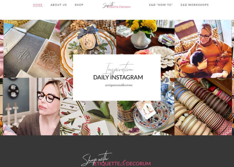 Création site e-commerce Etiquette & Decorum Shop
