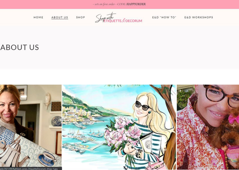 Création site e-commerce Etiquette & Decorum Shop