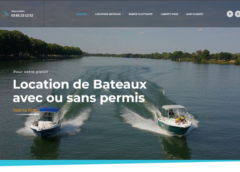 charte graphique, création de site internet de location de bateau, webmarketing, emailing, Community manager multi-réseaux pour Locaconcept