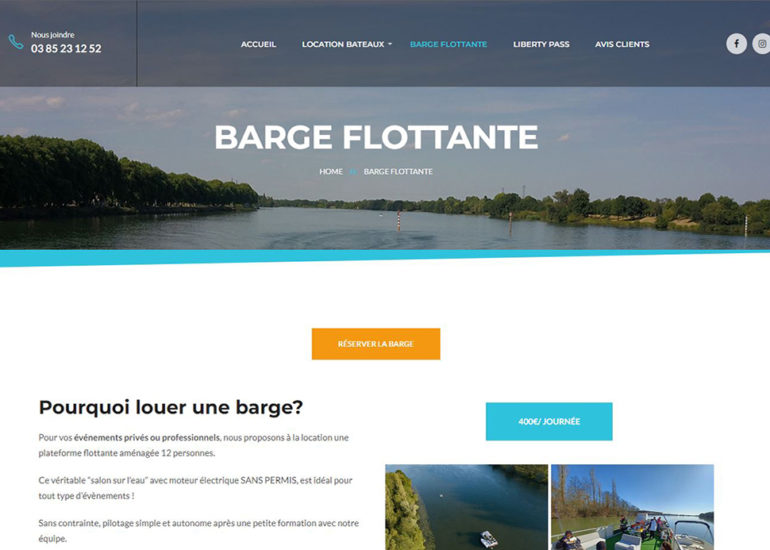 charte graphique, création de site internet de location de bateau, webmarketing, emailing, Community manager multi-réseaux pour Locaconcept