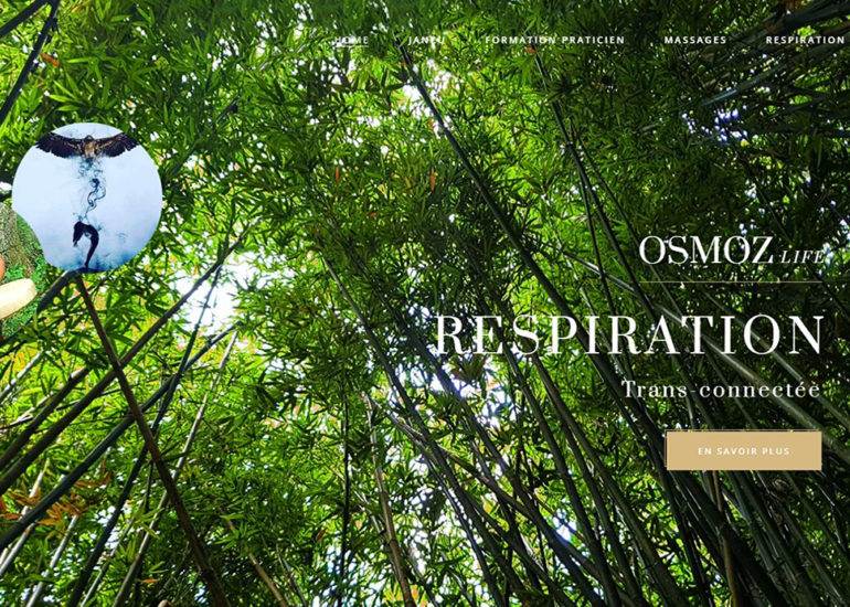 Création du site internet responsive design d'Osmoz Life