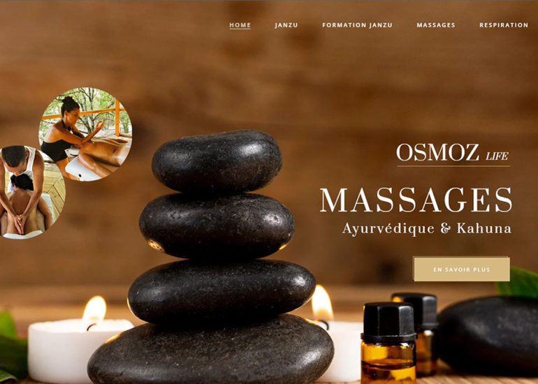 Création du site internet responsive design d'Osmoz Life